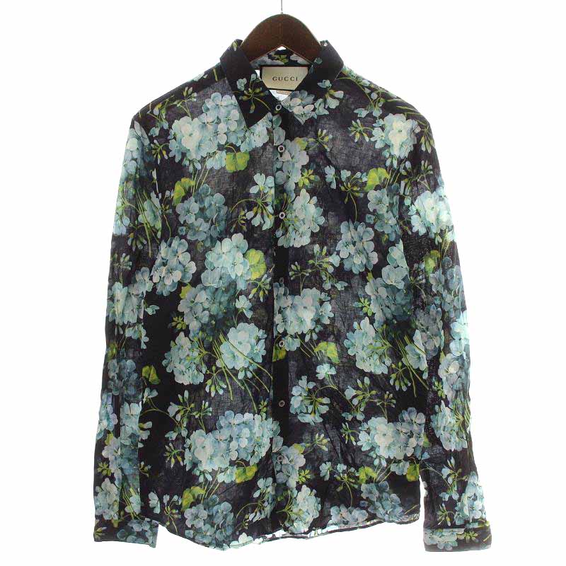 GUCCI メンズ 花柄 長袖シャツ 38/15