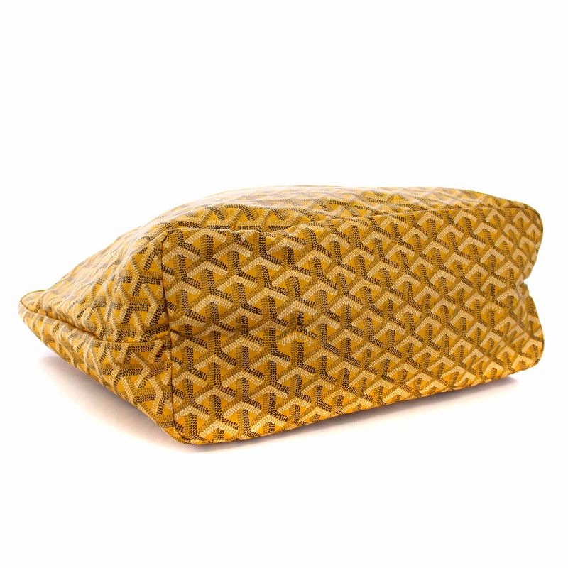 Goyard トートバッグ ブラウン イエロー ポーチ付き 最高級ゴヤールスーパーコピー ゴヤールトートバッグコピー