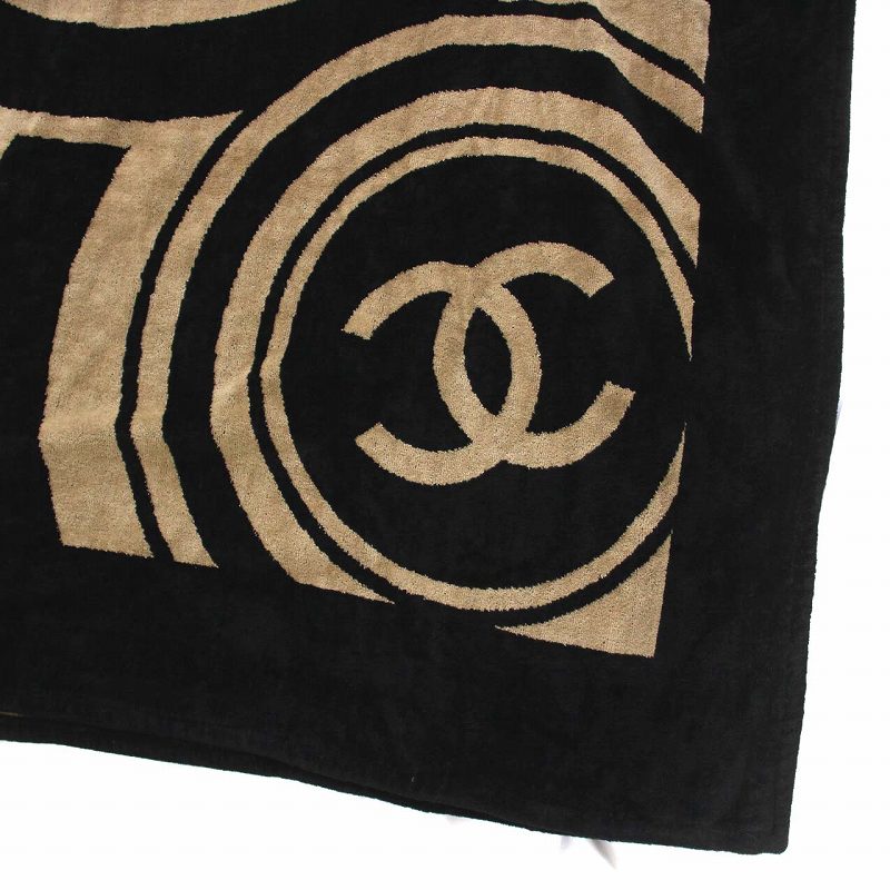 未使用品 シャネル CHANEL ココマーク ビーチタオル ブランケット 総柄 