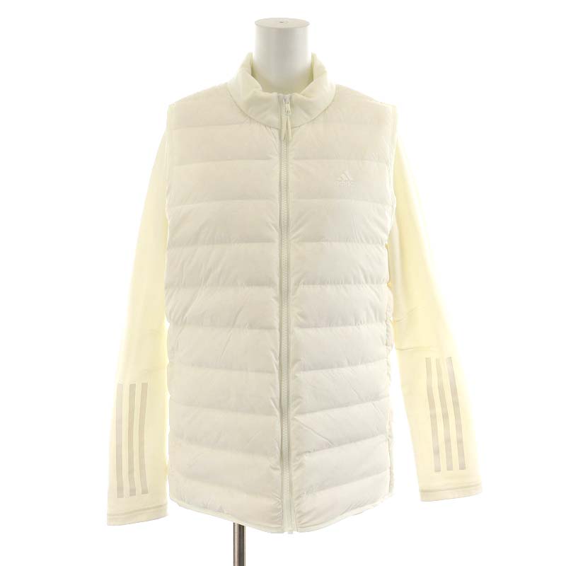 adidas ホワイト ダウンべストジャケットレイヤード