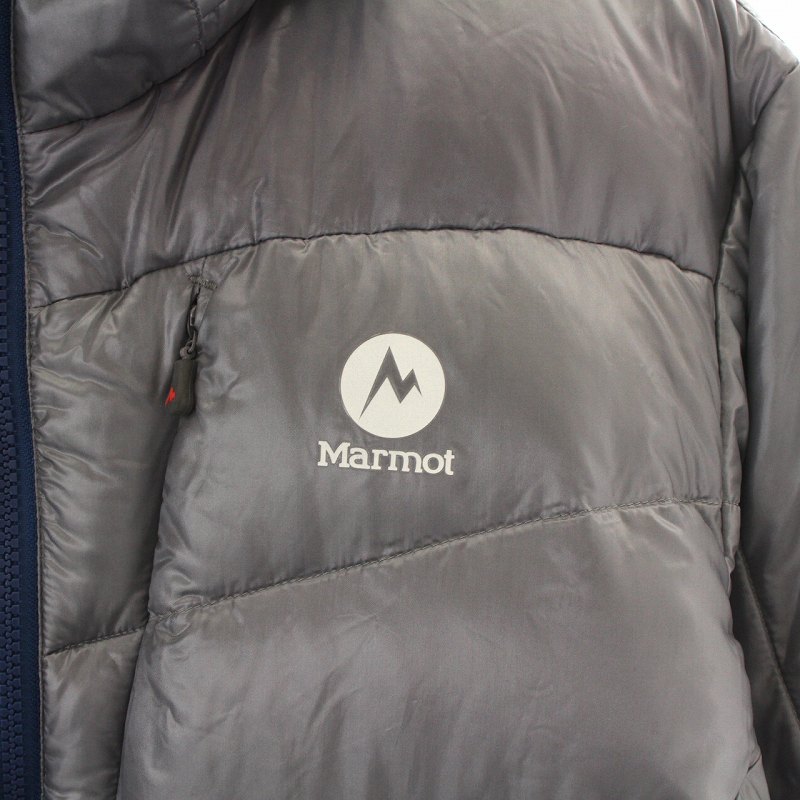 【新品未使用】マーモット/Marmot フード付ダウンジャケット 青/グレー L Marmot（マーモット） ダウンジャケット ダウン 「Marmot」Parbat