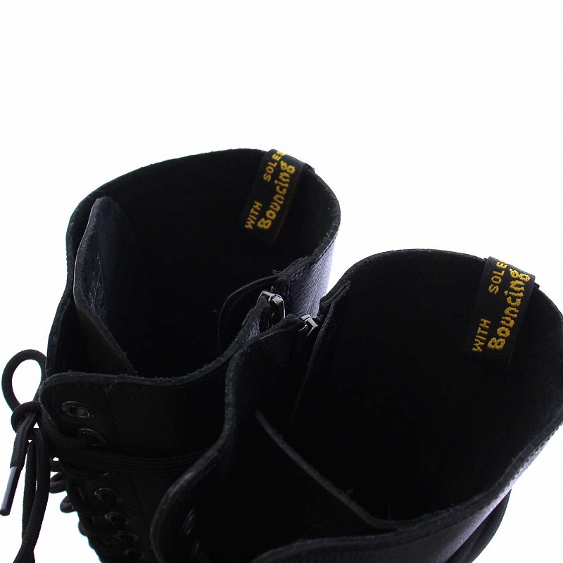 ドクターマーチン ブラックレザー ロングブーツ レースアップ ドクターマーチン DR.MARTENS 20ホールロングブーツ レース
