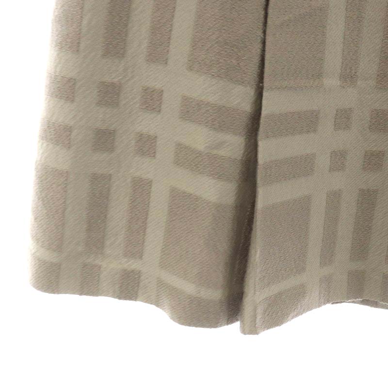BURBERRY バーバリー 38 スカート シルク チェック ひざ丈 フレア