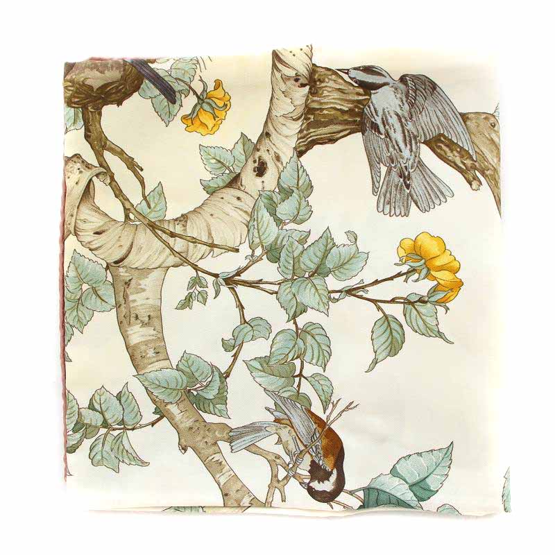 エルメス HERMES カレ90 AU COEUR DES BOIS 森の中で スカーフ シルク