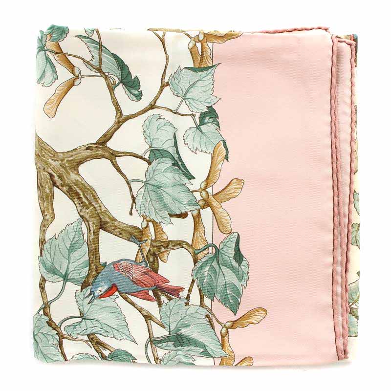 HERMES カレ90 ピンク系　森の中で　au coeur des bois HERMES カレ90 ピンク系 森の中で au coeur des bois HERMES カレ90