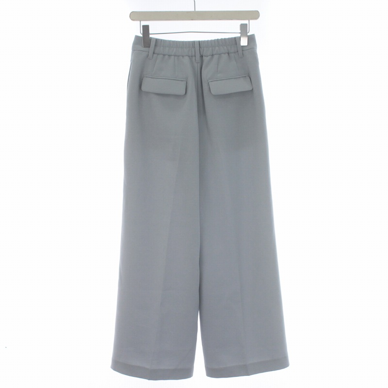 新品　PLST くすみブルー　ズボン　パンツ　Sサイズ プラステ PLST ワイドパンツ スラックス タック S 水色 12