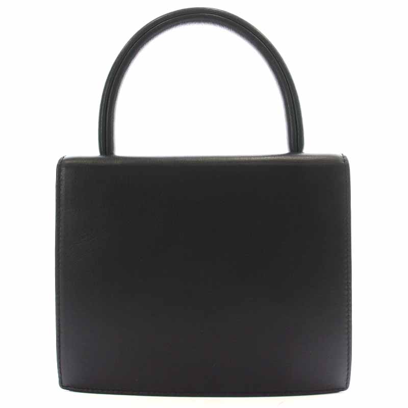 セリーヌ CELINE ハンドバッグ レザー リング金具 ヴィンテージ 黒 