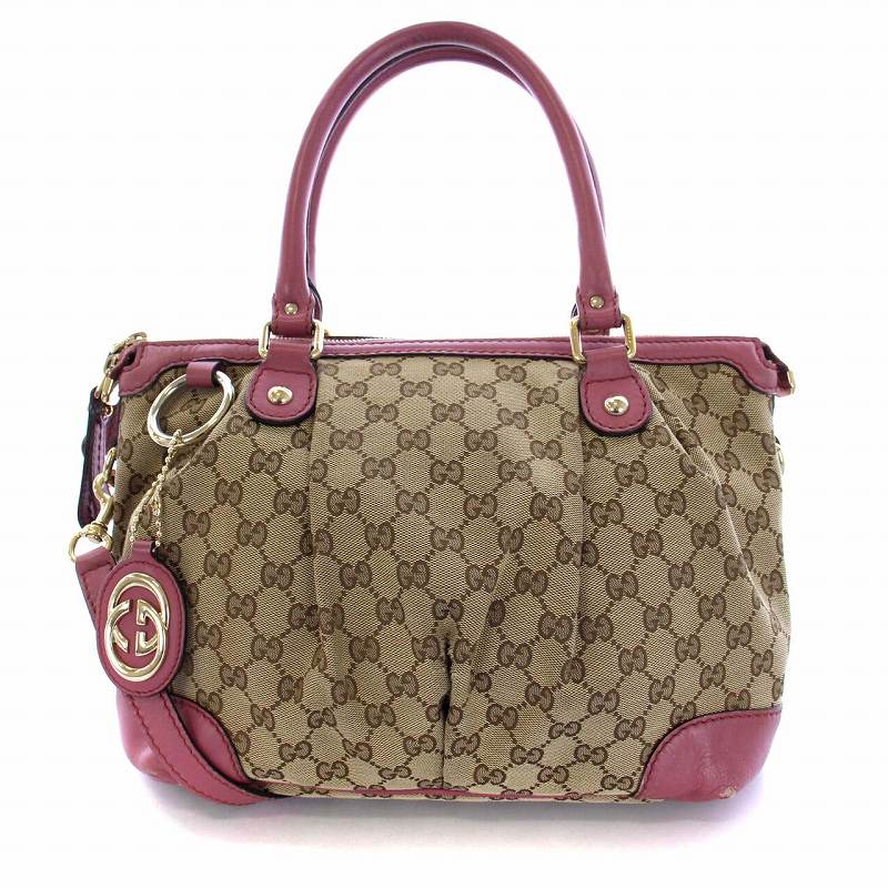 グッチ GUCCI スーキー GGキャンバス ハンドバッグ ショルダーバッグ 