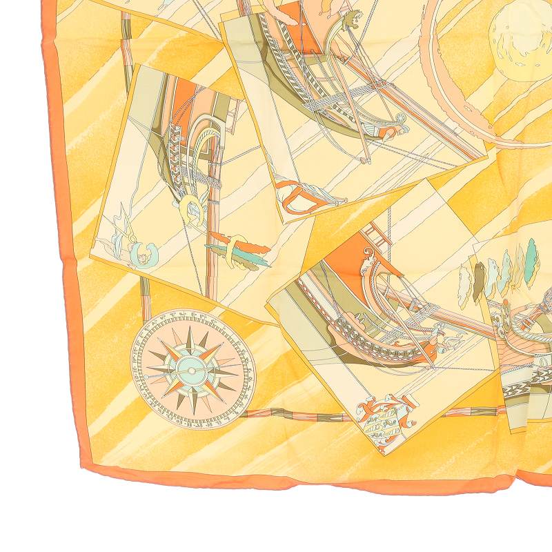 エルメス HERMES カレ 90 face au large 沖に向かって スカーフ シルク