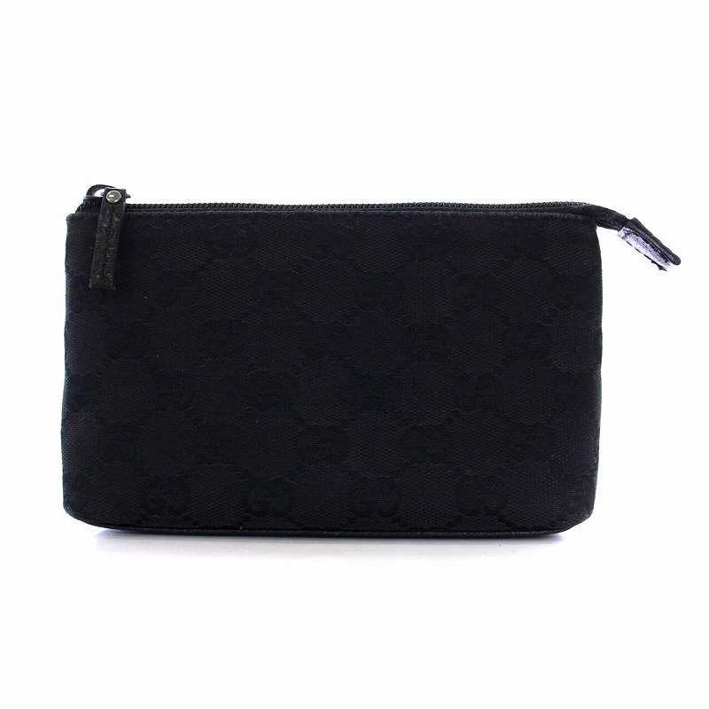 グッチ GUCCI GGキャンバス ポーチ メイクポーチ 化粧ポーチ 黒 
