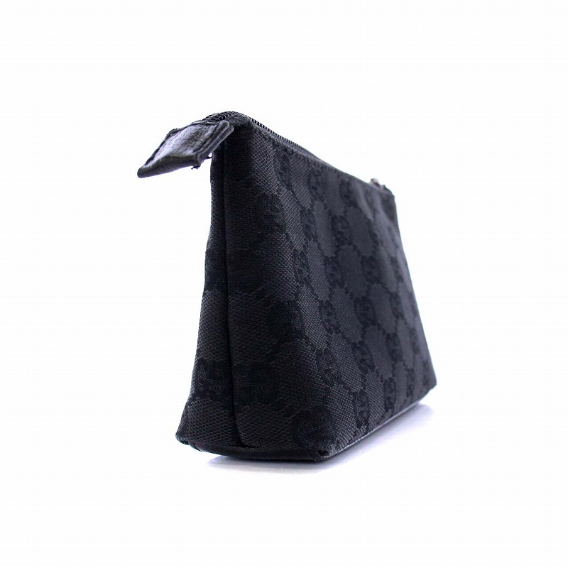 グッチ GUCCI GGキャンバス ポーチ メイクポーチ 化粧ポーチ 黒 