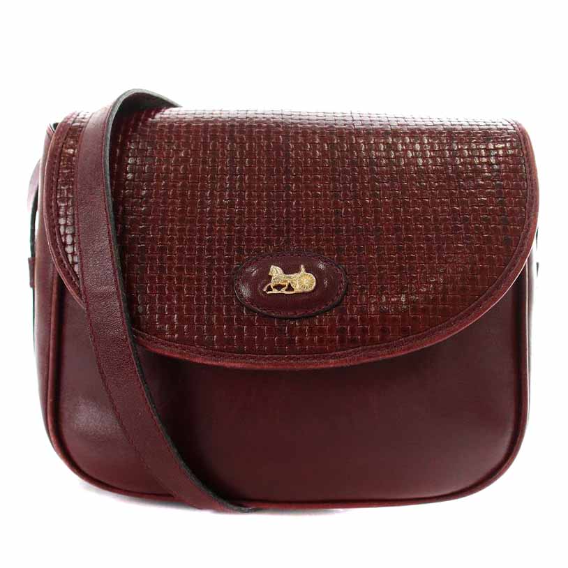 セリーヌ CELINE ショルダーバッグ レザー 馬車金具 ヴィンテージ 