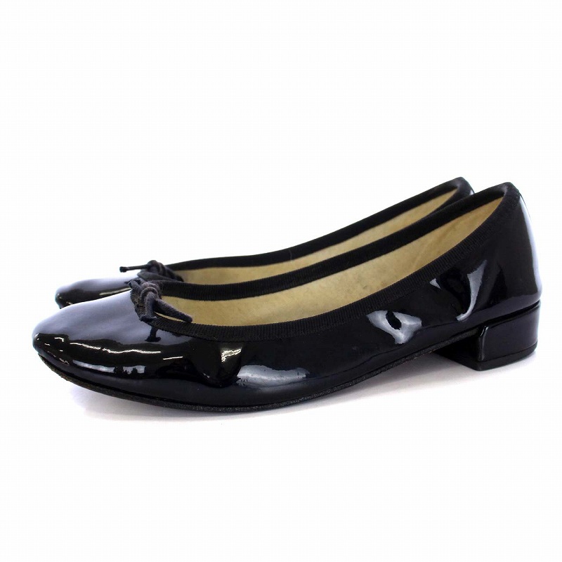 レペット Repetto バレエシューズ パンプス チャンキーヒール リボン 