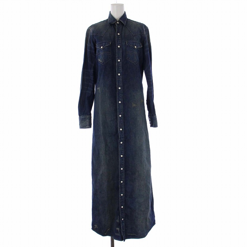 ダブルアールエル RRL ラルフローレン デニム シャツワンピース ロング  