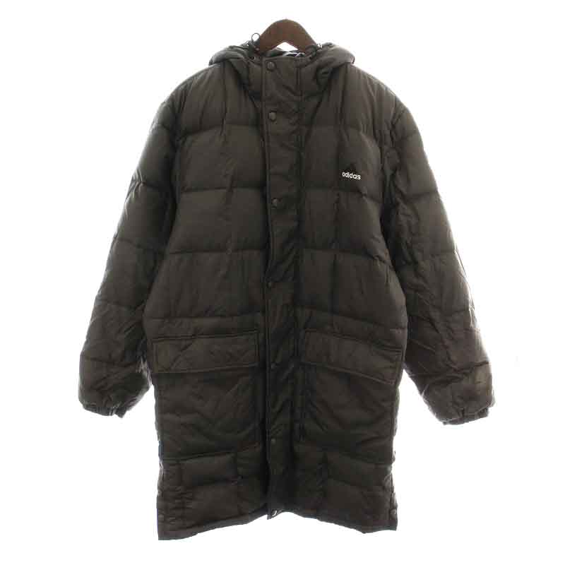アディダス adidas ベンチコート ダウンコート ロング フード ジップ  