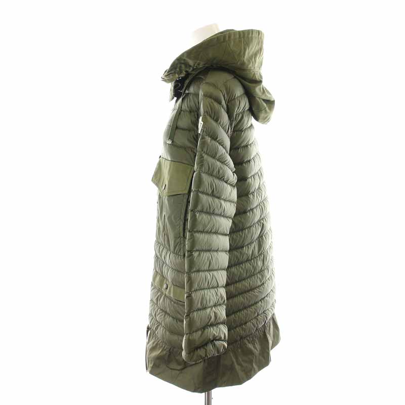 モンクレール Cedre ライトダウンコート レディース カーキ サイズ0