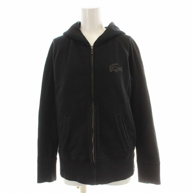 LACOSTE 黒 パーカー S ユニセックス