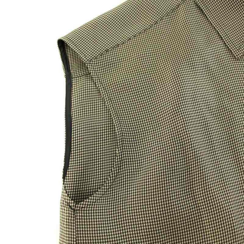 ベイジ BEIGE シャツ ブラウス スタンダードカラー ノースリーブ 千鳥