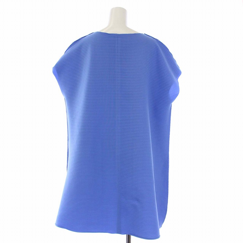 ISSEY MIYAKE me デザインプリーツカットソーワンピースブルー
