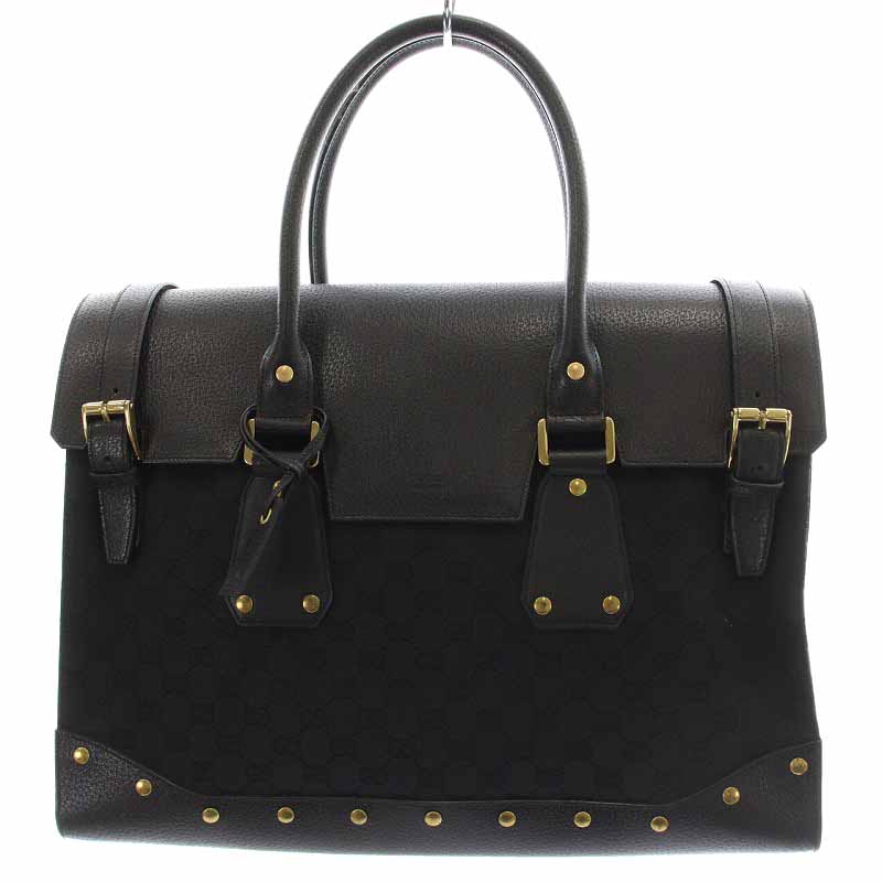 グッチ GUCCI ボストンバッグ ハンドバッグ スタッズ GGキャンバス 