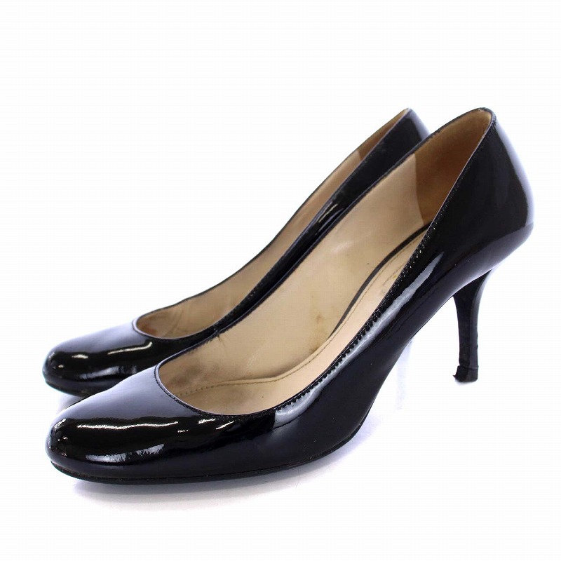 プラダ PRADA パンプス ピンヒール ハイヒール エナメル ラウンドトゥ 