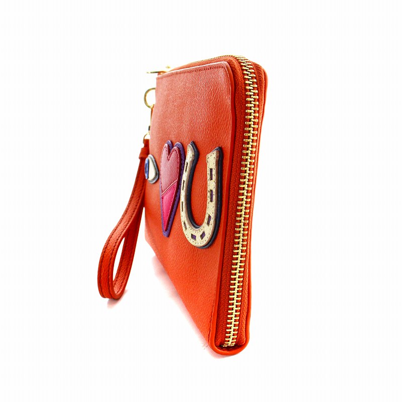 トリーバーチ TORY BURCH ポーチ ミニクラッチバック L字ファスナー 