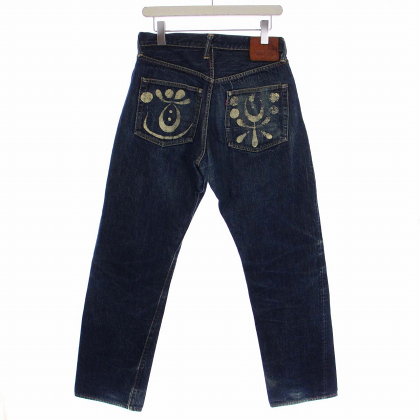 エヴィス EVISU 2001 道楽 デニムパンツ ジーンズ ボタンフライ 日本製 