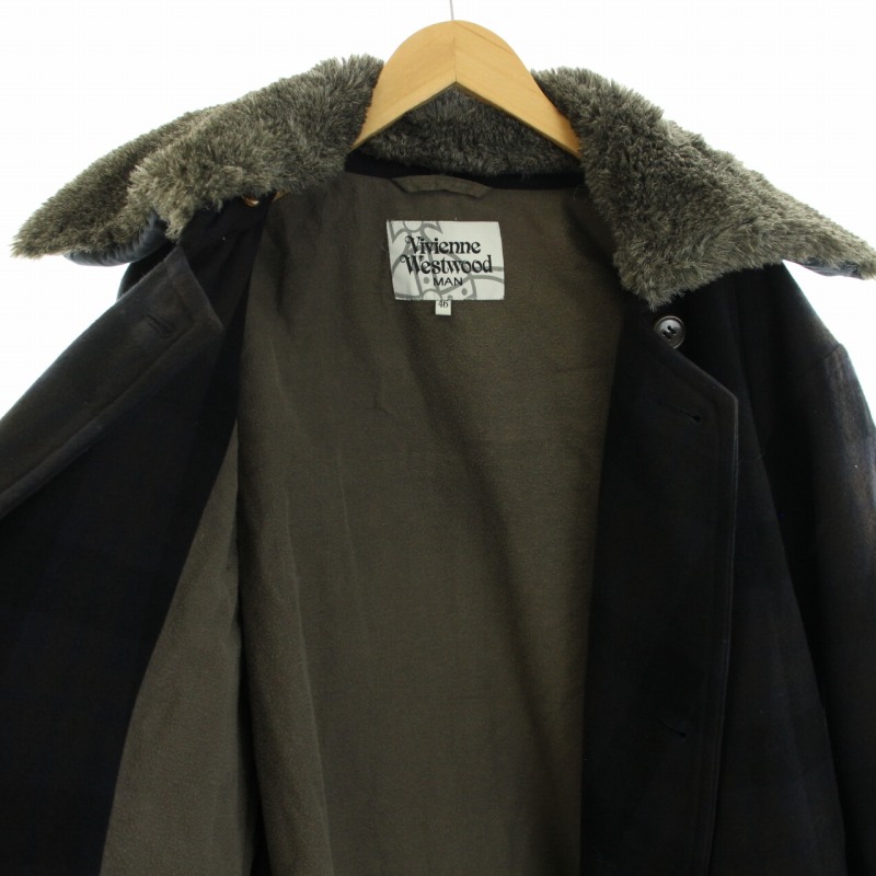 vivienne westwood man フェイクファー付きブルゾン