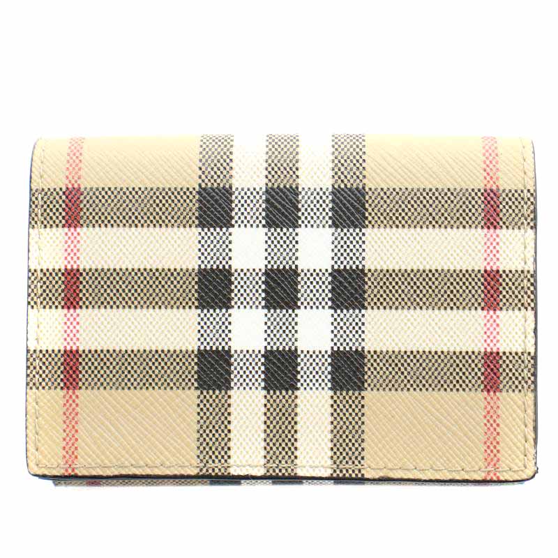 未使用品 バーバリー BURBERRY 財布 三つ折り ノバチェック ベージュ 