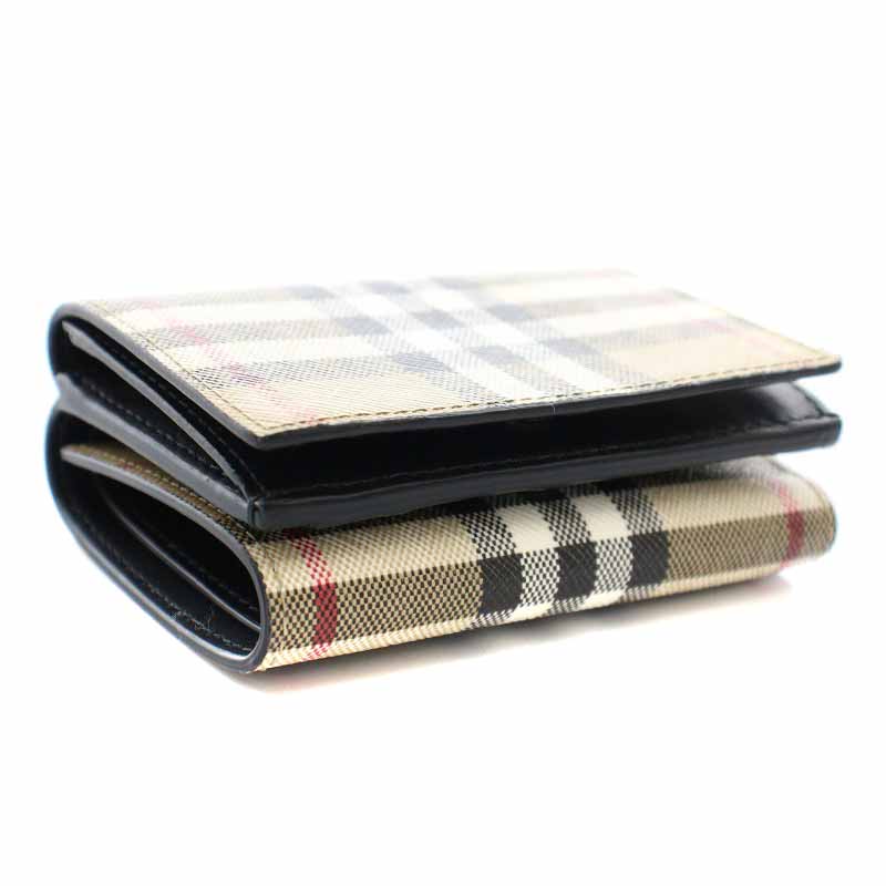 未使用品 バーバリー BURBERRY 財布 三つ折り ノバチェック ベージュ 