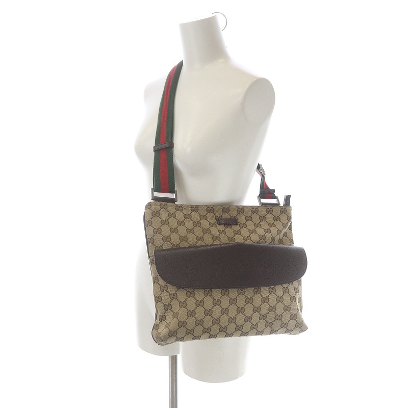 グッチ GUCCI GGキャンバス シェリーライン ショルダーバッグ 