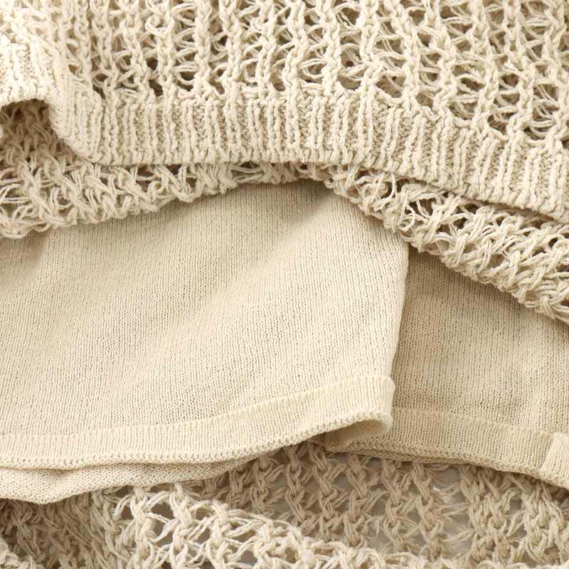 ノーブル NOBLE 22SS ペーパーヤーンメッシュニットスカート フレア  