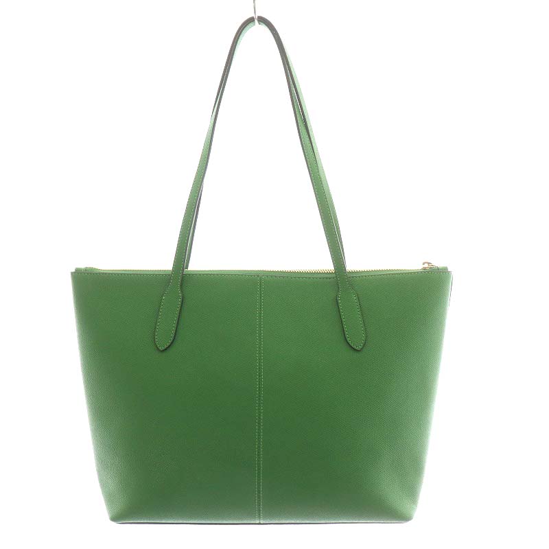 コーチ COACH トートバッグ ハンドバッグ ショルダーバッグ レザー 緑 