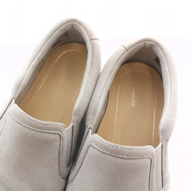 Clarks クラークス　スウェードスリッポン　革靴　グレー クラークス clarks スリッポン シューズ スエード US7.5 23.5cm