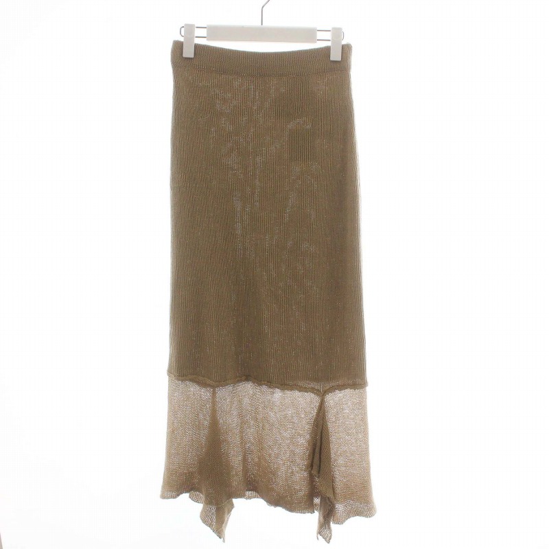 未使用品 トゥデイフル TODAYFUL フレアスカート ロング ニット リネン  