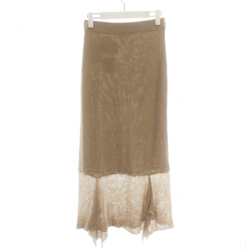未使用品 トゥデイフル TODAYFUL フレアスカート ロング ニット リネン  