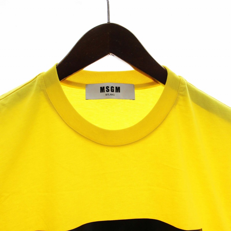 エムエスジーエム MSGM Tシャツ カットソー 半袖 S 黄色