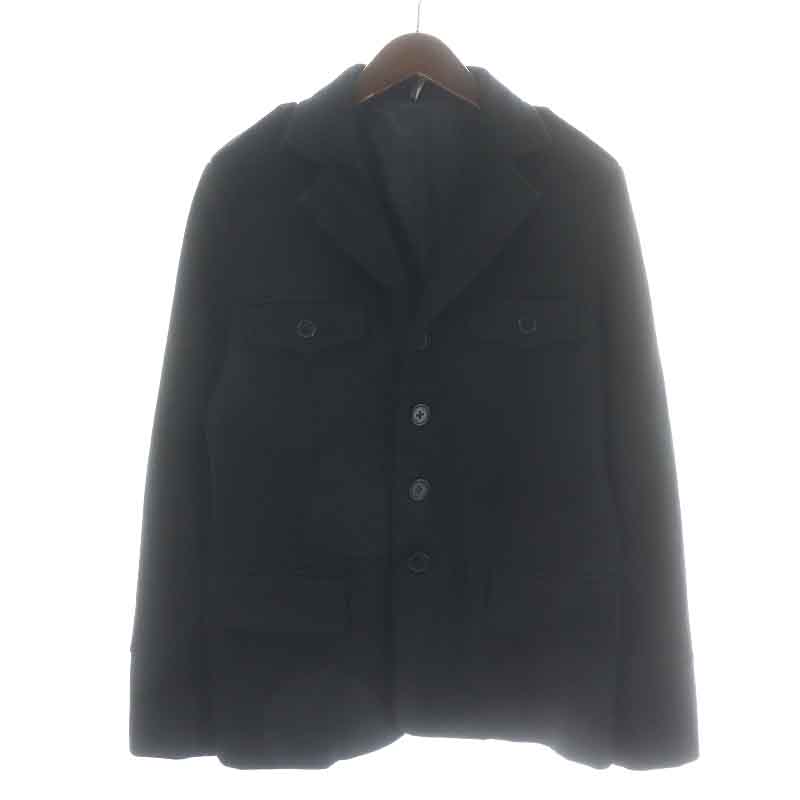 ディオールオム Dior HOMME エポレット装飾4ボタンメルトンテーラード  