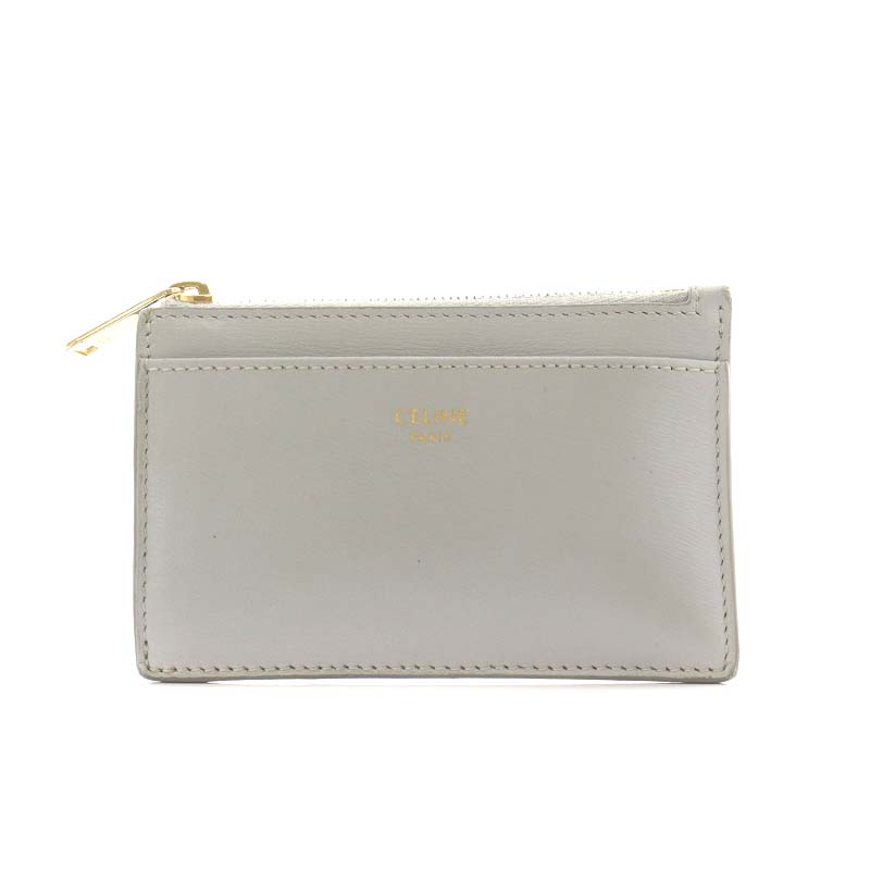 セリーヌ CELINE カードケース 小銭入れ コインケース レザー グレー 