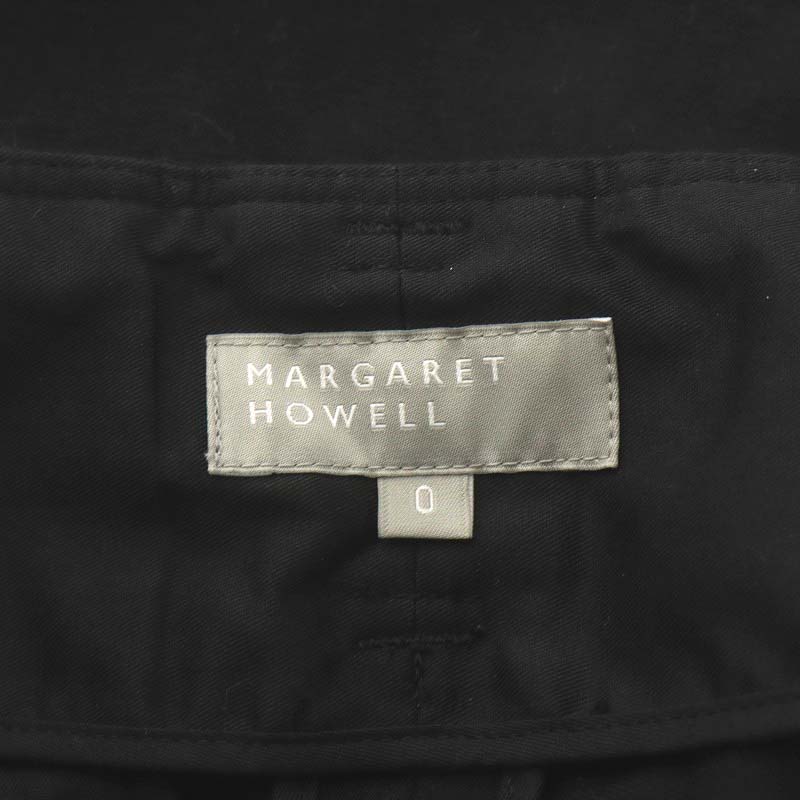 マーガレットハウエル 23SS コットンリネンツイル パンツ 1 ブラック