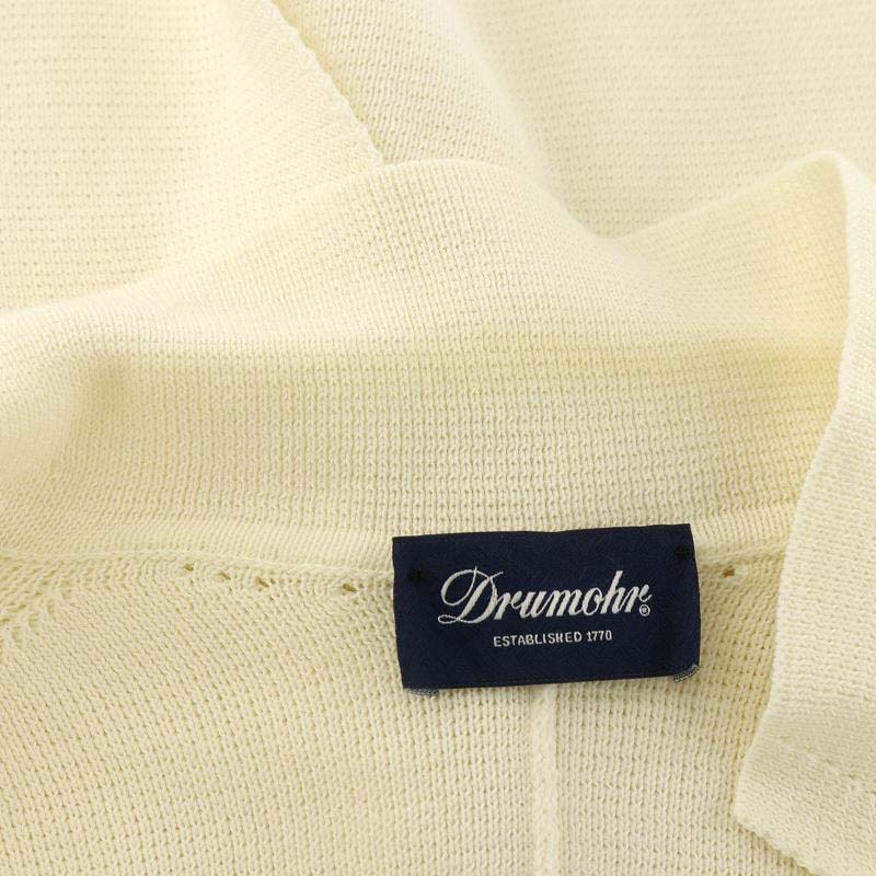 ドルモア DRUMOHR ニットジャケット シングル コットン 42 XS 白