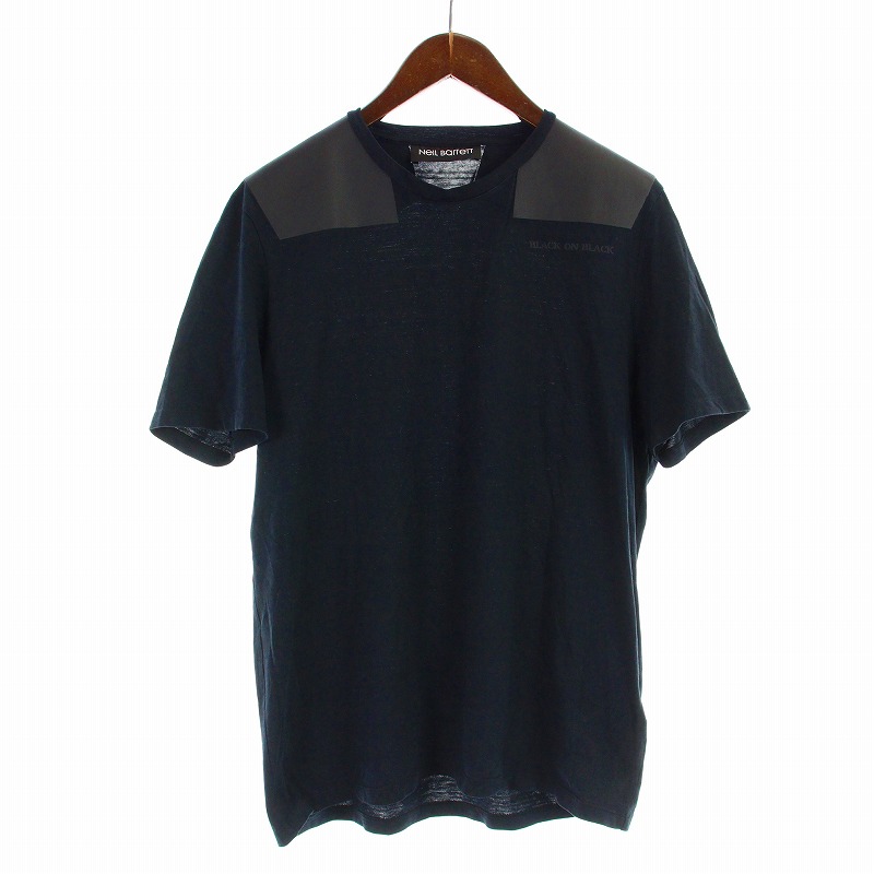 ニールバレット Neil Barrett レザーパッチTシャツ カットソー 半袖 