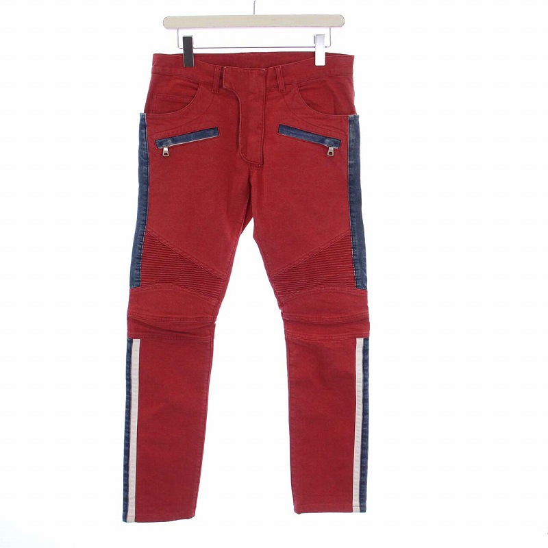 バルマン BALMAIN 15SS 側章 サイドライン ストレッチ バイカー 