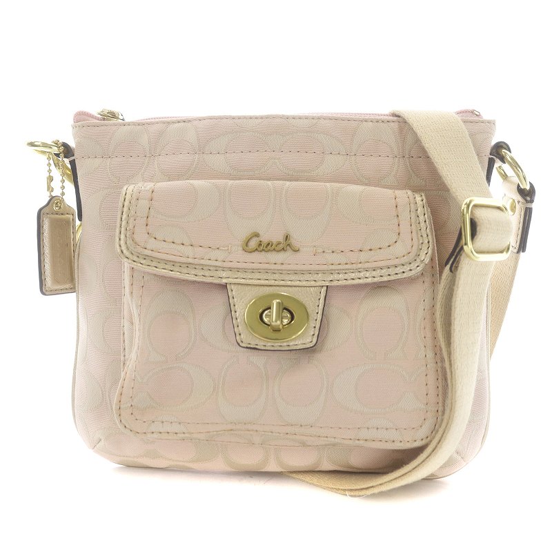 コーチ COACH シグネチャー ショルダーバッグ ポシェット 斜めがけ 