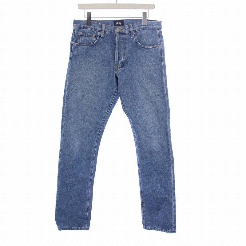 ステューシー STUSSY デニムパンツ ジーンズ ボタンフライ ストレート 