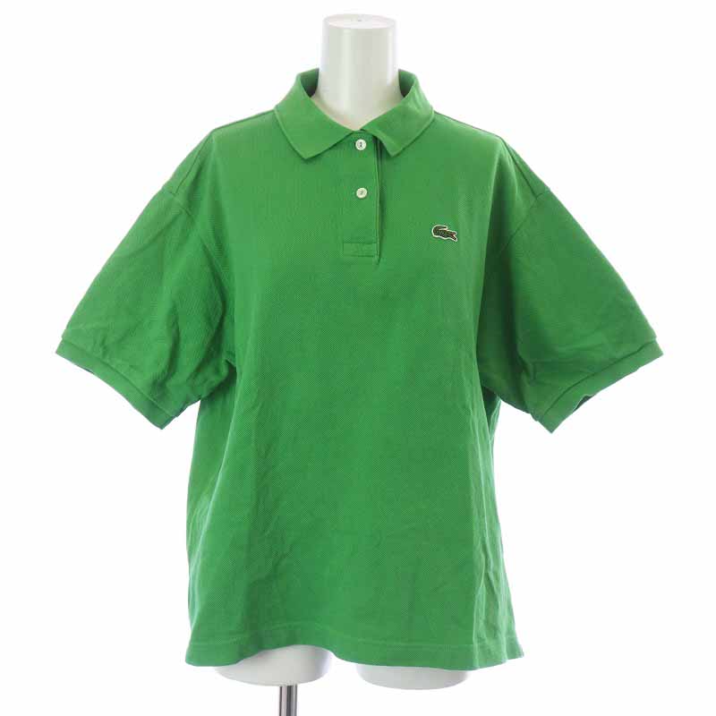 ラコステ LACOSTE EXCLUSIVE EDITION ポロシャツ 半袖 鹿の子 38 L 緑 