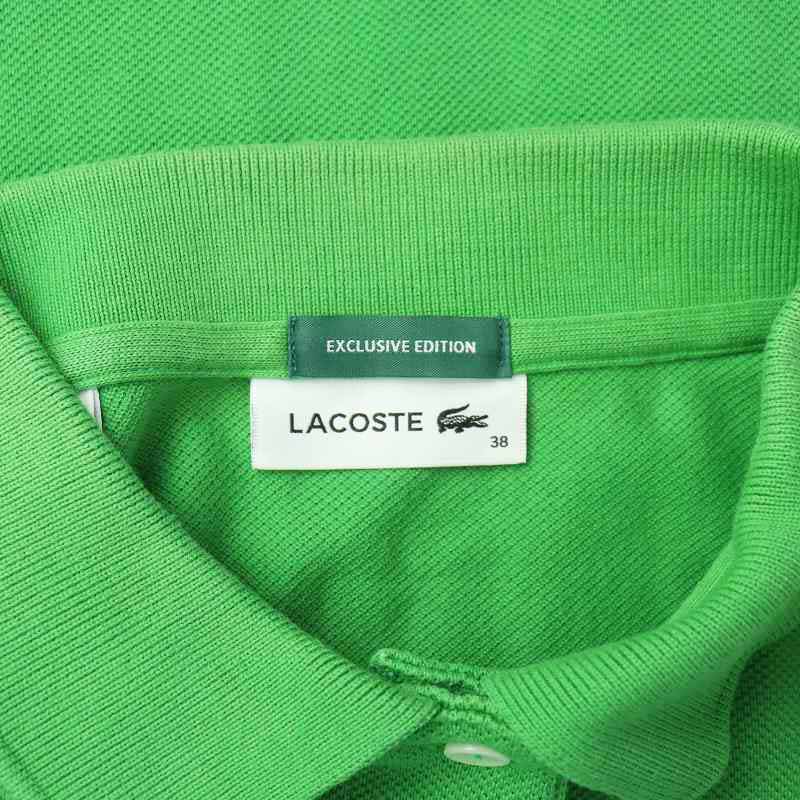 ラコステ LACOSTE EXCLUSIVE EDITION ポロシャツ 半袖 鹿の子 38 L 緑 