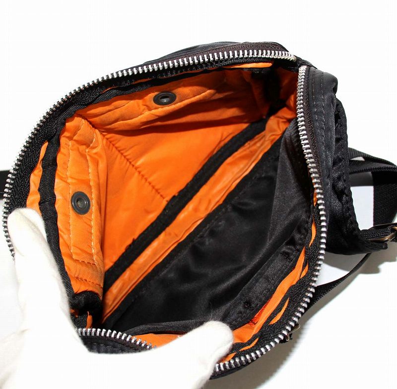 ポーター 2way ボディバッグ ウエストバッグ タンカー ブラック オレンジ ポーター PORTER 吉田カバン タンカー TANKER ウエストポーチ ボディ