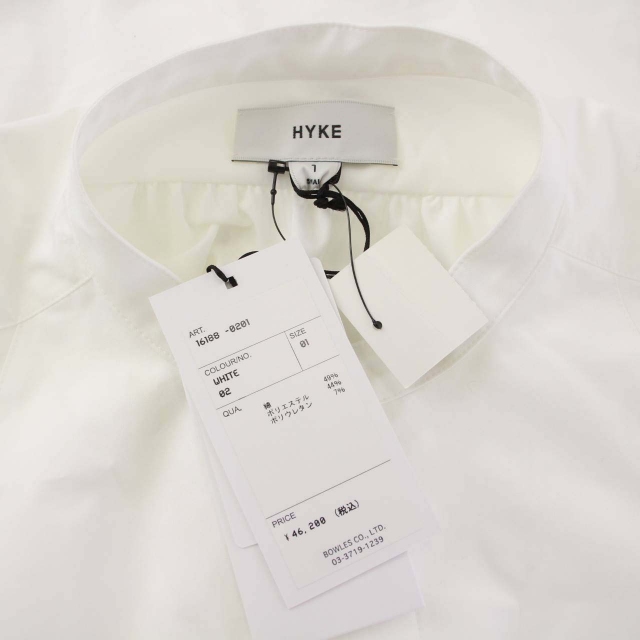 未使用品 ハイク HYKE タグ付き 23AW T/C BOSOM SHIRT DRESS 232-16188 