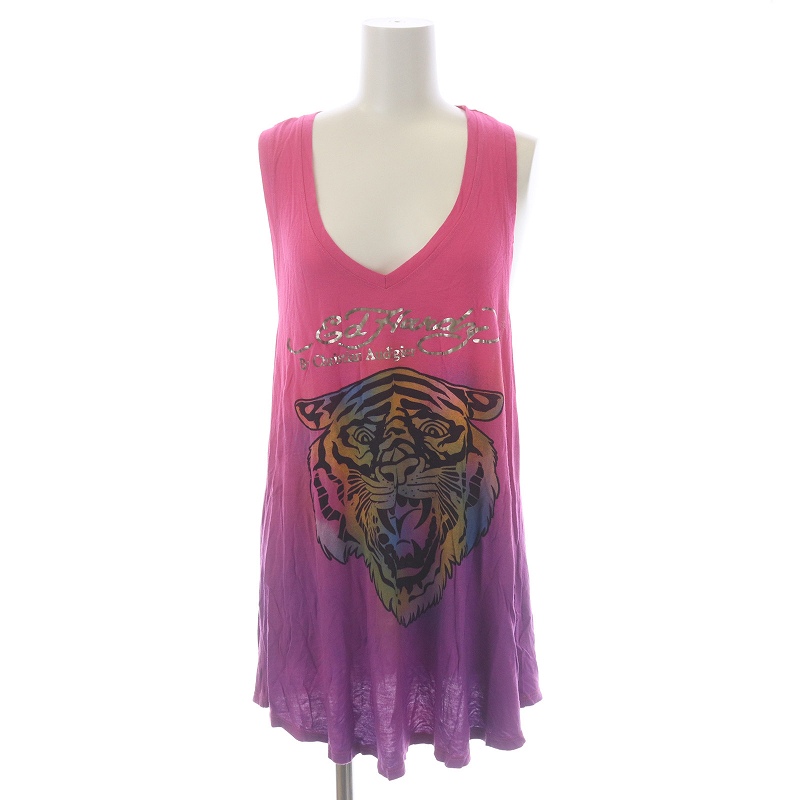 Sculptor x Ed Hardy リブタンクトップ クリーム Sculptor x Ed Hardy リブタンクトップ クリーム Sculptor X Ed